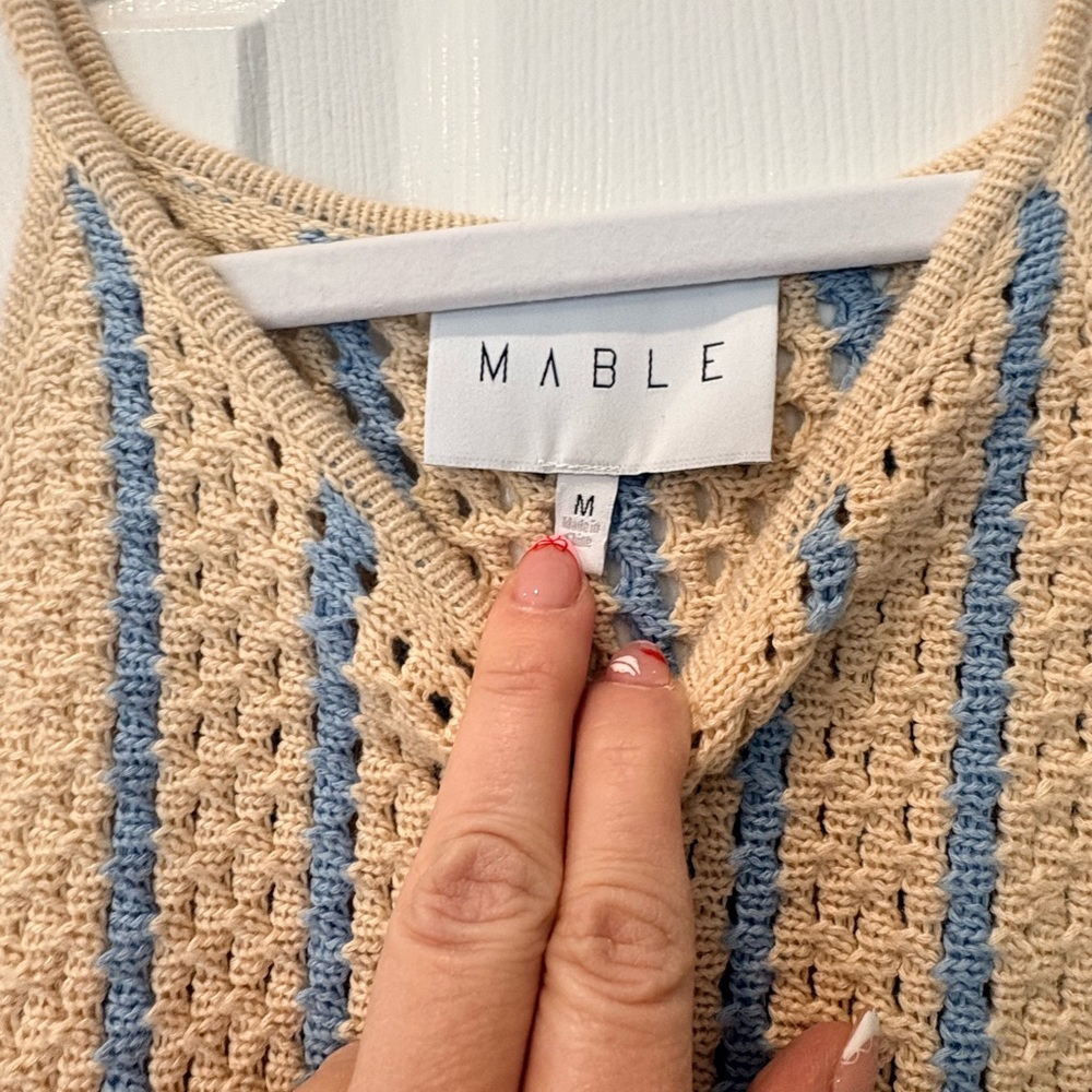 MABLE Crochet Fringe Maxi Dress – Size Medium – Worn 1x - Picture 4 of 5